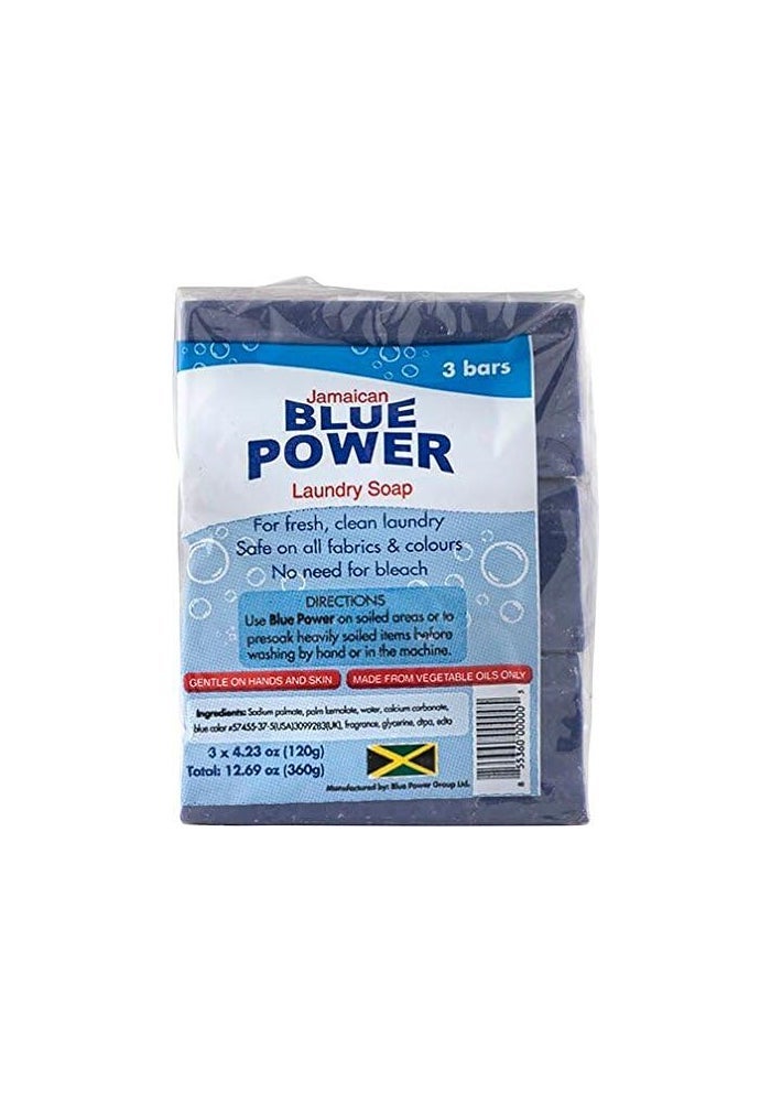 BluePower Jamaican Blue Power Laundry Soap - 4.23 Ounce (Pack of 3) - Image 3